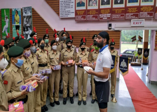 NCC CADETS OF GCW UDHAMPUR VISIT KARGIL WAR VETERAN 