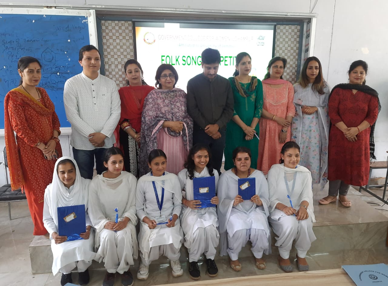 GCW Udhampur organizes Solo Folk Song competition