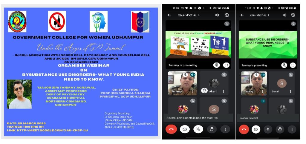 Webinar on Drug de-addiction organized at GCW Udhampur